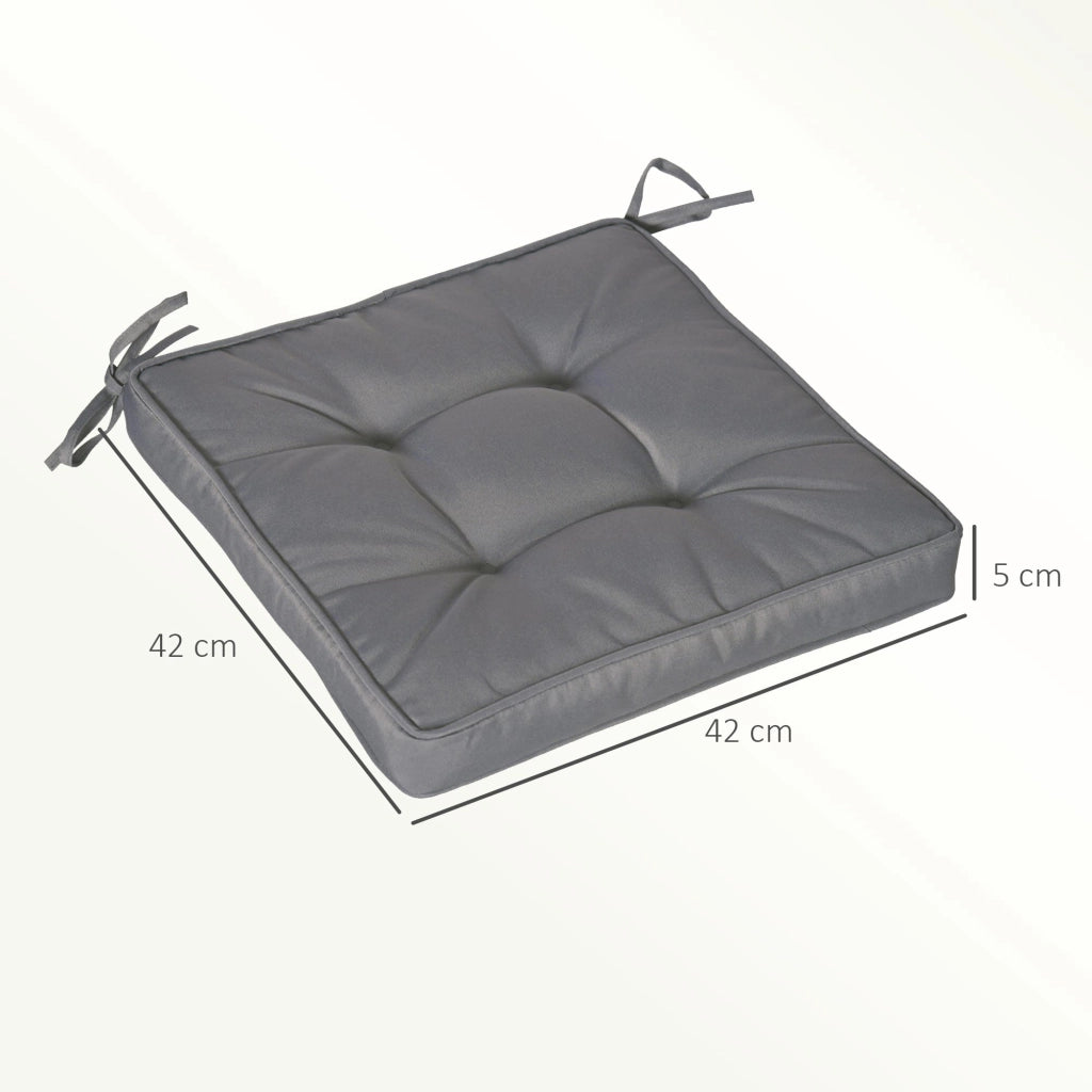 Cuscini per sedie da pranzo e giardino ¨C zephmum ¨C 42x42x5 cm grigio scuro