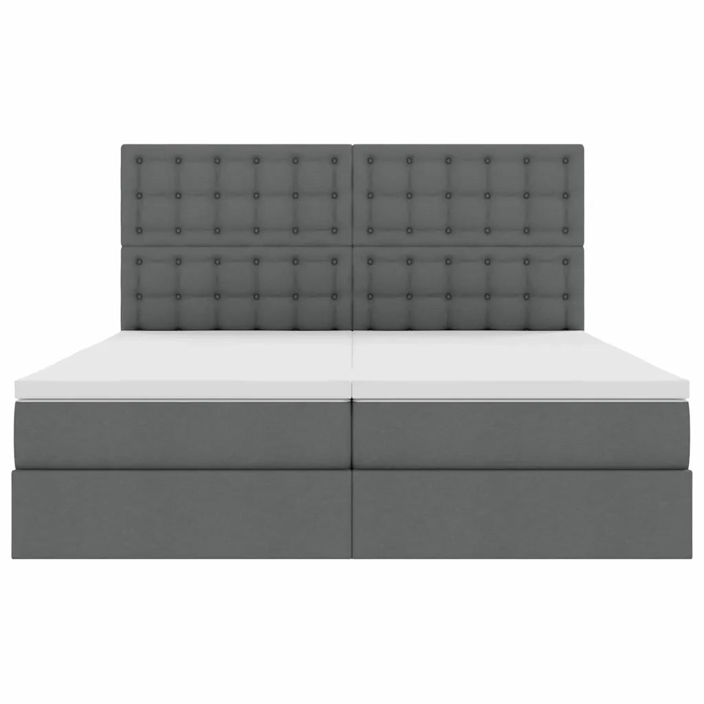 Letto con Contenitore Grigio scuro 180 x 200 cm Pelle Sintetica 3372222