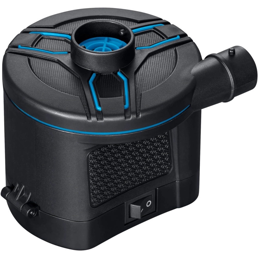 Trade Shop - Pompa Di Gonfiaggio Elettrica Powertouch A Batterie Con 3 Adattatori 12x11x10cm 62254 -