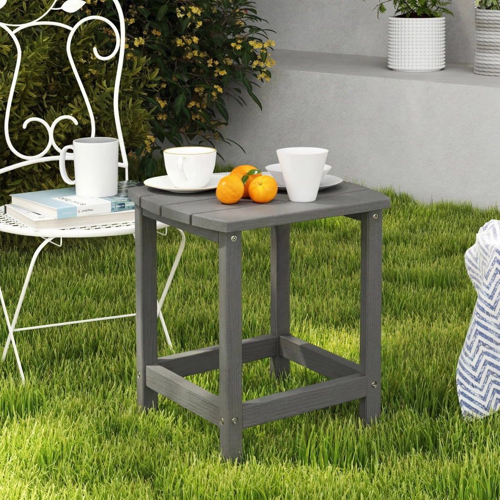 Tavolo da giardino in HDPE ¨C zephmum ¨C Grigio 48x37x46 cm