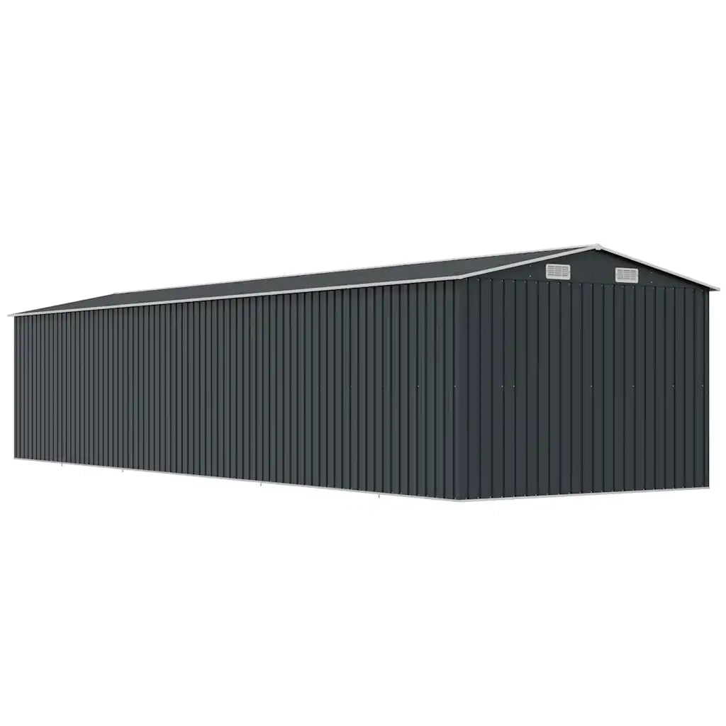 Capanno da Giardino Antracite 257x990x181 cm in Acciaio Zincato 47038