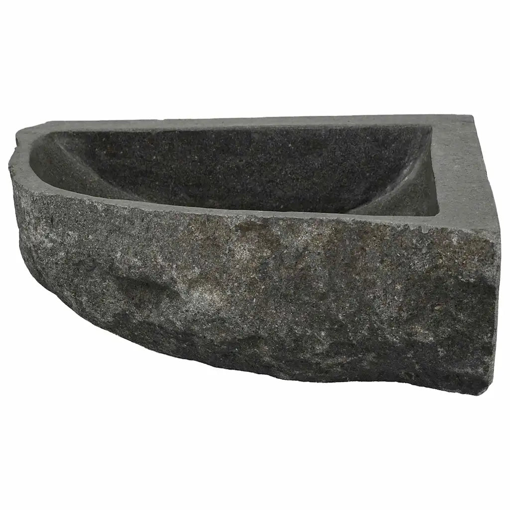 vidaXL Lavabo ad angolo sospeso Grigio (30-37) x (30-37) x 12 cm