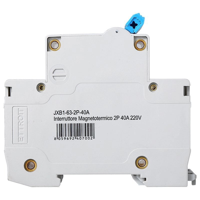Interruttore Magnetotermico Automatico 2P 40A 6000A 220V Salvavita Stotz Occupa 2 Moduli DIN
