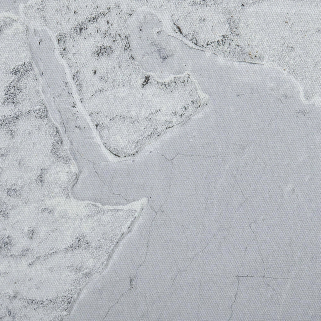 Stampa su Tela Mondo 120x90 cm in Legno di Pino Grigio e Bianco