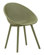 Set 2 Sedie Ibiza Verde in Polipropilene 59x59x83 cm - Seduta Intrecciata per Arredo Contemporaneo - Serie 940