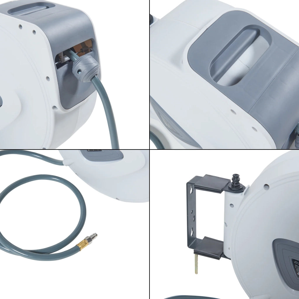 Avvolgitubo per aria compressa con tubo da 20 + 2 m bianco/grigio 03_0009356