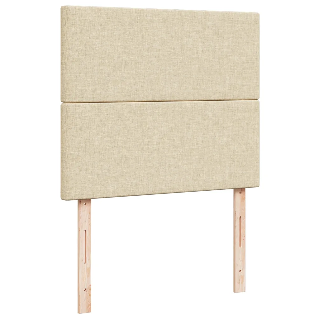 vidaXL Giroletto a Molle con Materasso Crema 120x190 cm in Tessuto