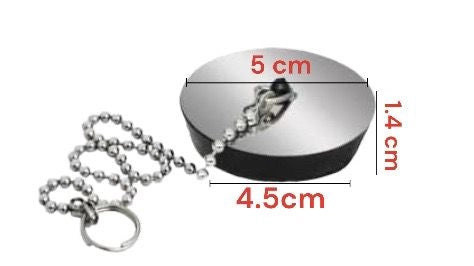 Coppia Tappi Universale Lavello Cucina Bagno 4.5cm con catena 10393