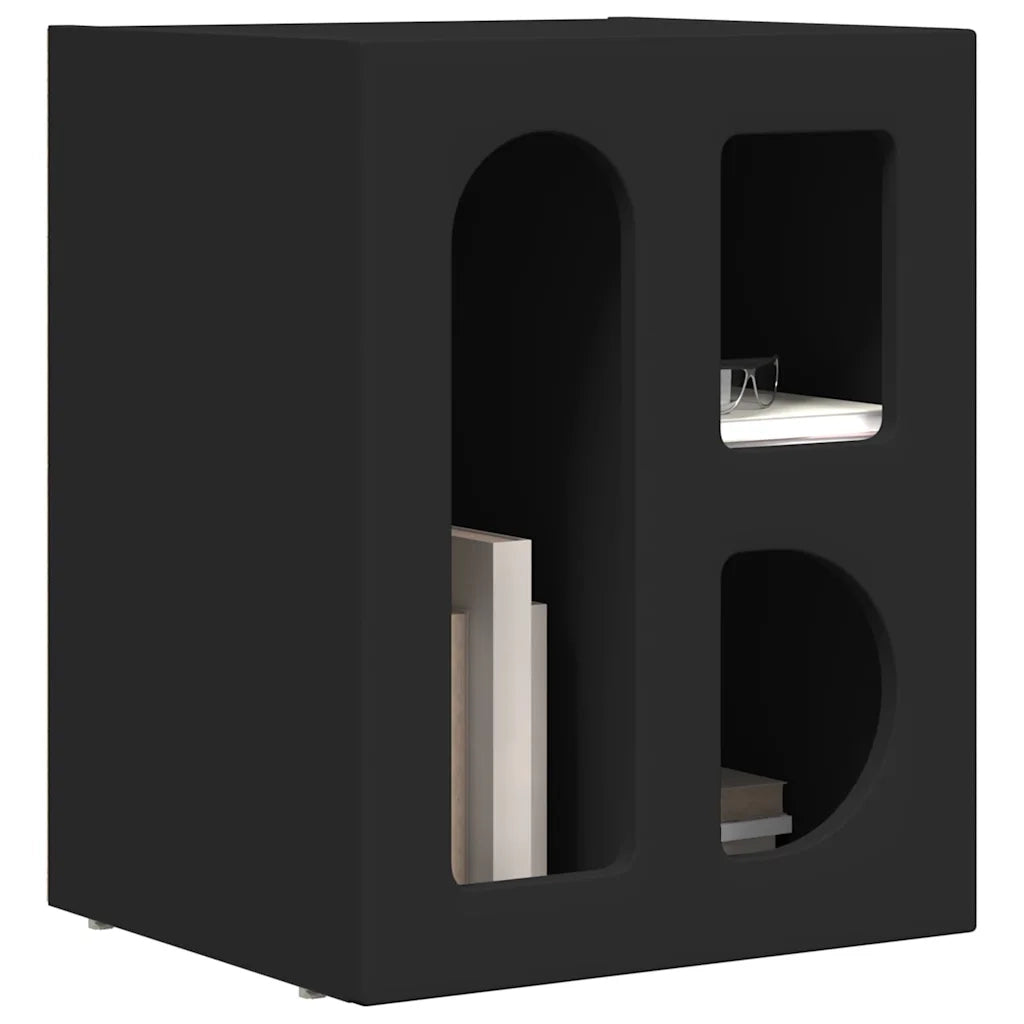 Comodino 2 pcs Nero 40 x 35 x 50 cm Legno multistrato