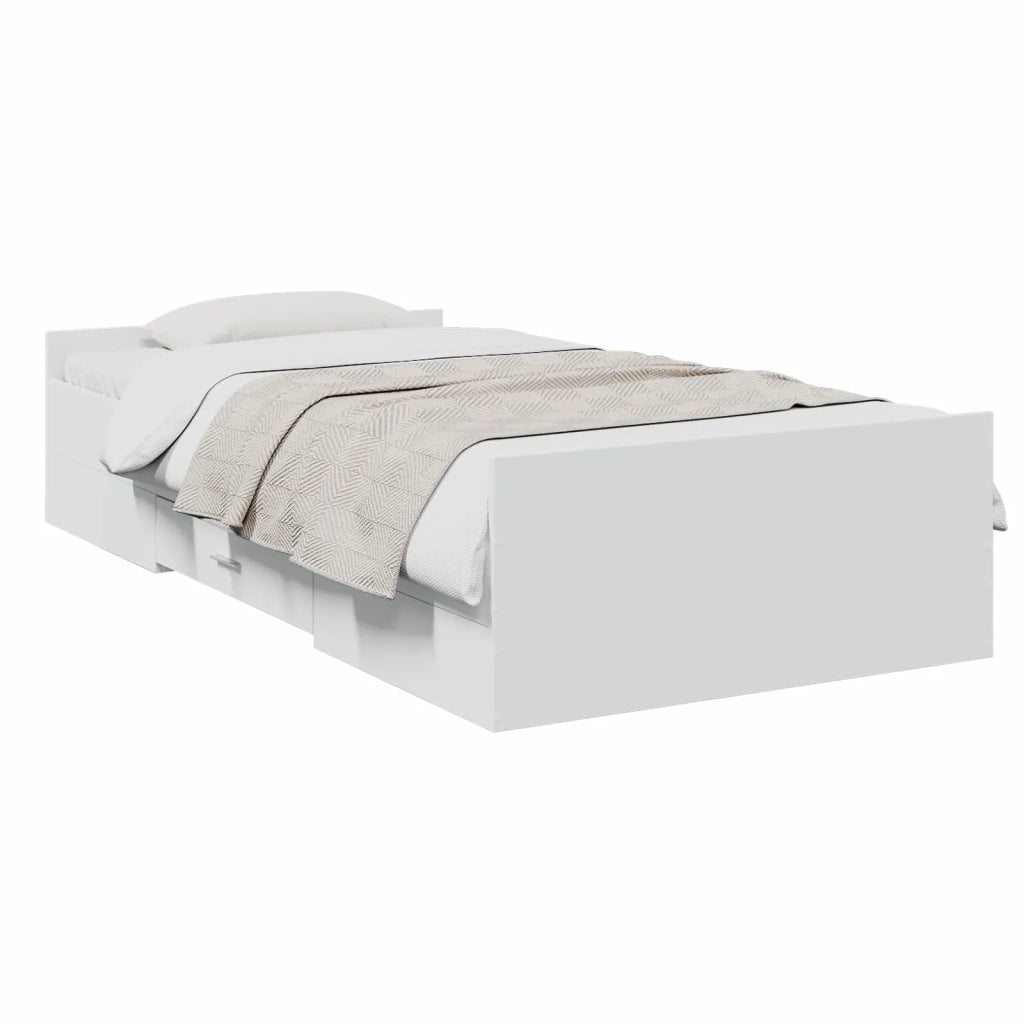 Telaio del letto con storage con cassetto Bianco 80 x 200 cm 3429501