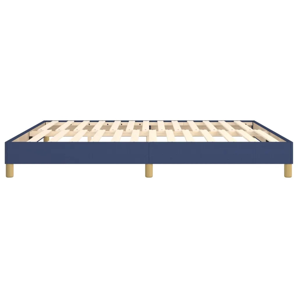 Struttura Letto a Rete a Molle-Giroletto Blu 160x200 cm in Tessuto 527090