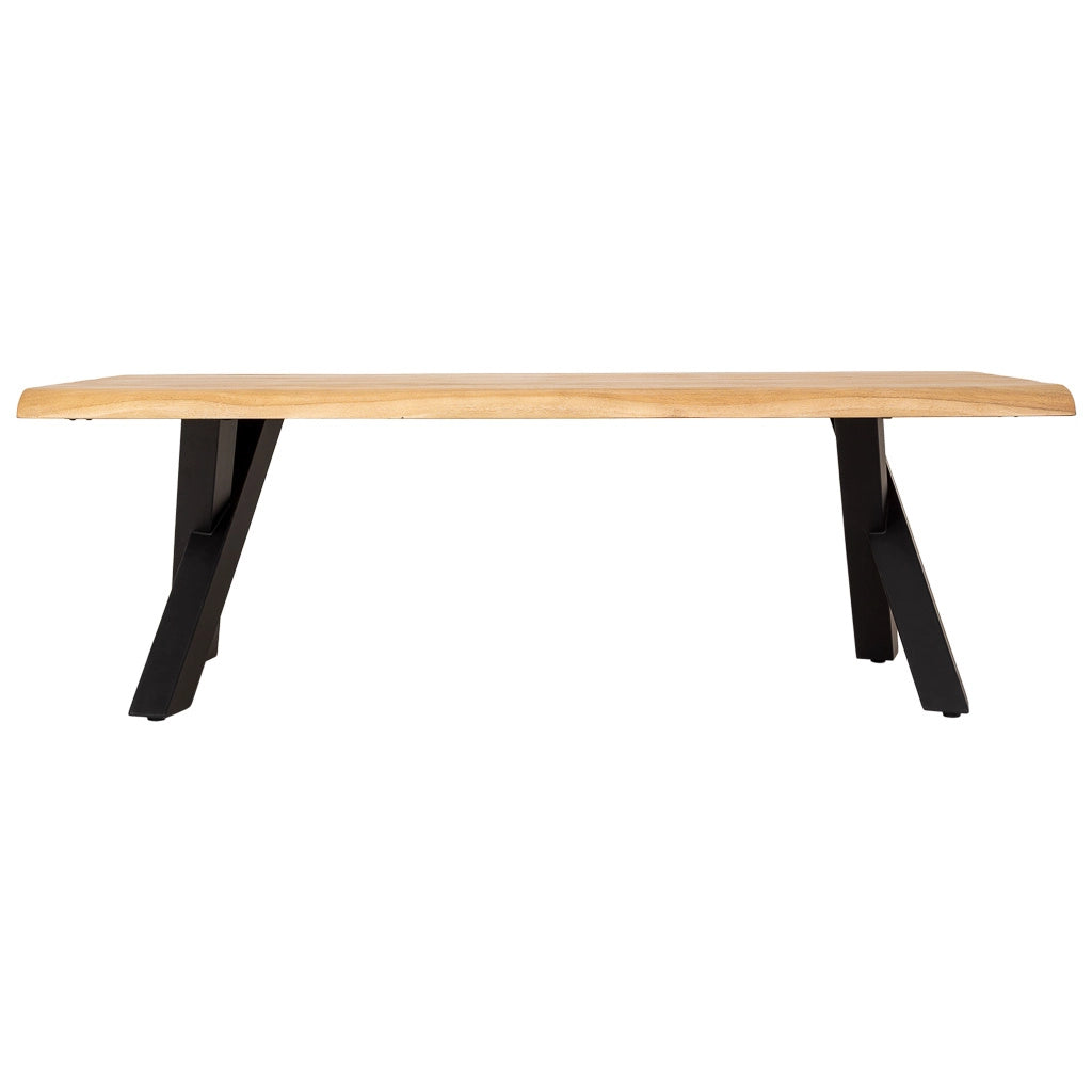 Tavolo da pranzo in legno marrone e nero 140x70x45h cm