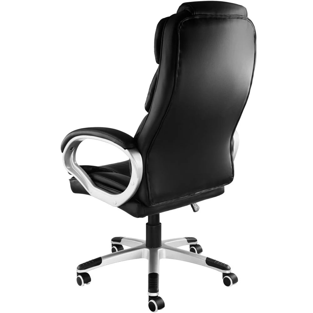 Sedia da ufficio sedia direzionale con braccioli max 120 kg nera 0508073