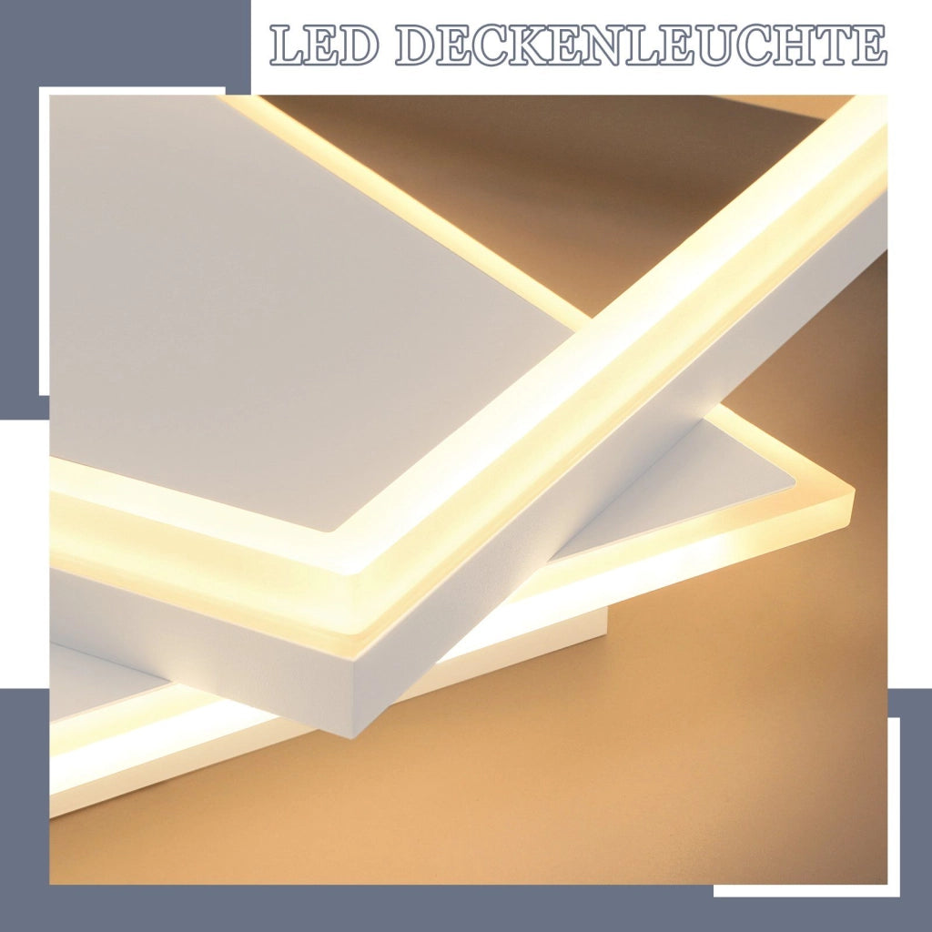 ZMH Lampada da soffitto plafoniera LED nera 42W per soggiorno camera letto