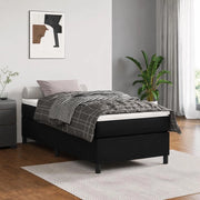 Box Spring Bed Frame Black 90x200 Cm Faux Leather