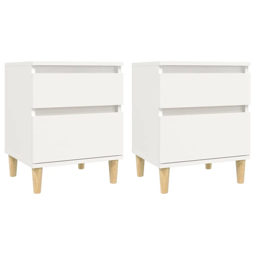 Comodini 2 pz in Bianco 40x35x50 cm 821827