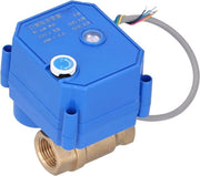 Valvola idraulica elettrica 12V BSP mini in rame a motore 5 giri DC con interruttore - sistemi di climatizzazione sistemi sanitari
