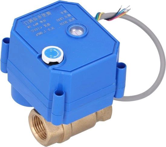 Valvola idraulica elettrica 12V BSP mini in rame a motore 5 giri DC con interruttore - sistemi di climatizzazione sistemi sanitari