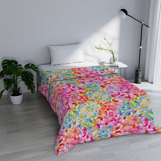 Trapuntino Estivo Matrimoniale in Microfibra 100 gr con Stampa Spring Basic