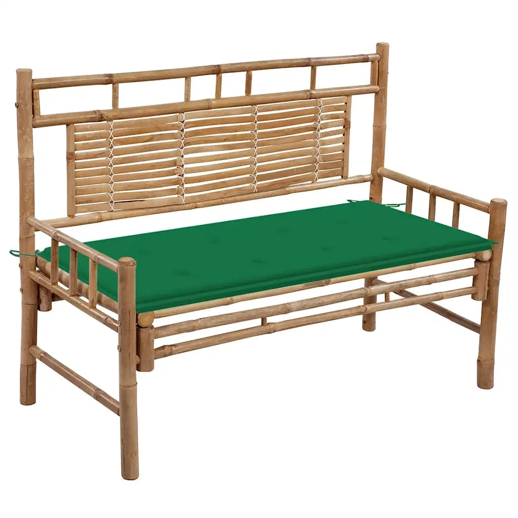 Panca da Giardino con Cuscino 120 cm in BambÃ¹