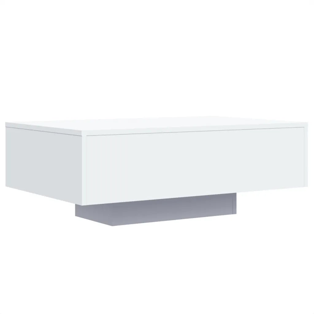 Tavolino da salotto | Tavolino da caff¨¨ | Tavolino da Soggiorno con Luci LED Bianco 85x55x31 cm