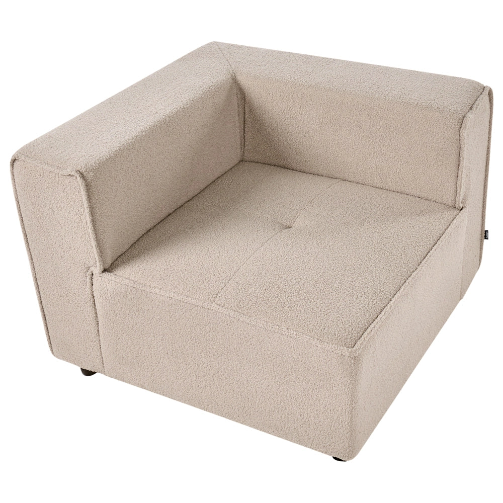 Modulo divano a 1 posto angolare bouclé Beige sezione modulare
