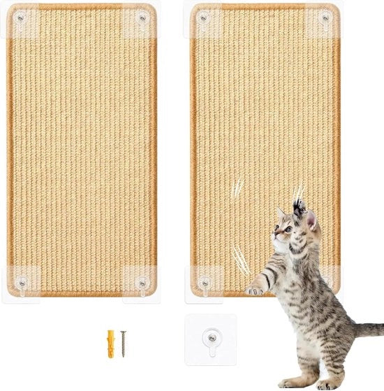 Mat per gatti 40 x 60 cm 2 pezzi sisal per divano e mat per protezione di pavimenti e arredi per adulti
