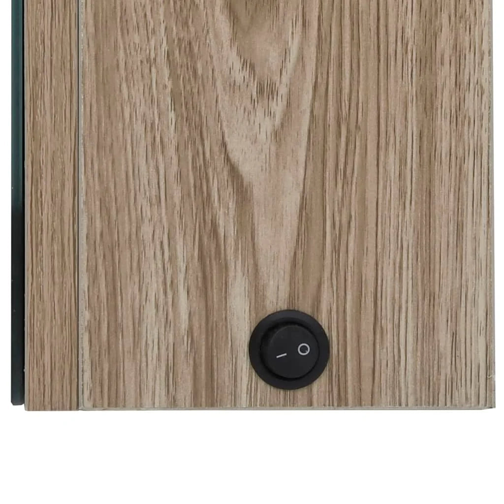 Mobile da bagno con specchio LED 50 x 14 x 60 cm rovere 02_0006590