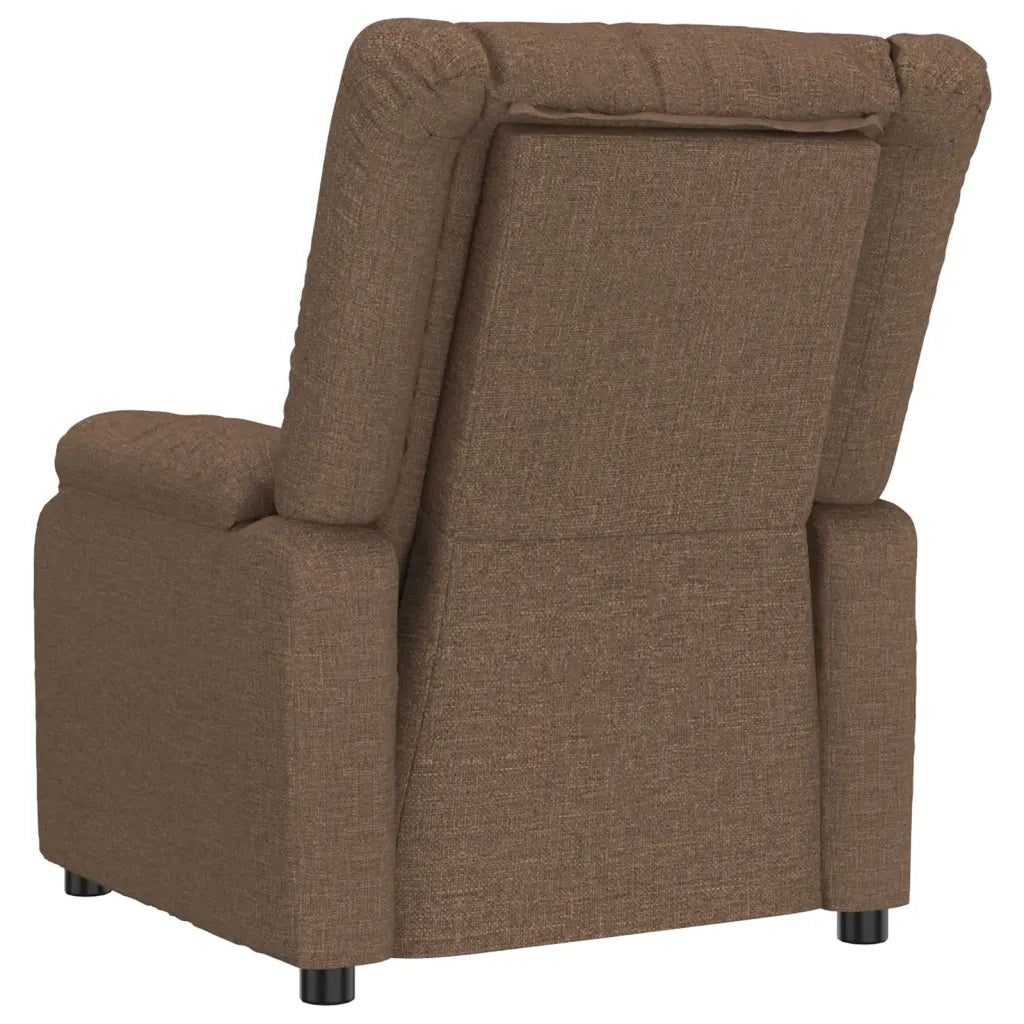 Poltrona Reclinabile in Tessuto Marrone 348112