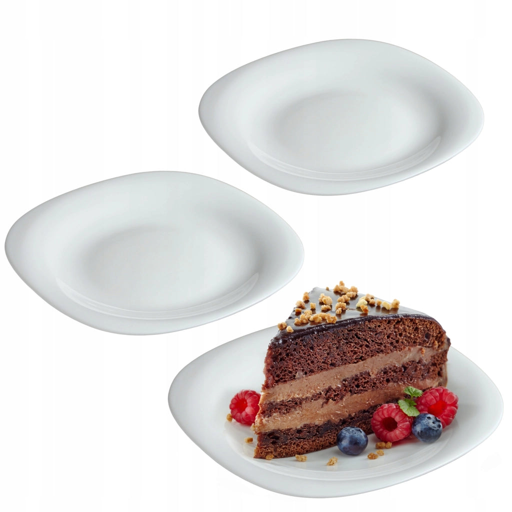 Set di 3 piatti da dessert KADAX da 21,5 cm, colore bianco.