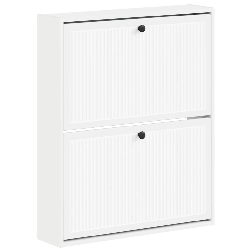 Mobiletto per Scarpe da Muro EDE 71 x 17 x 86 cm Bianco 895975