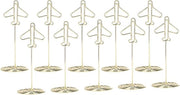 Clip di metallo per tenere in posizione le mappe degli aerei - oro - 10 pezzi - design aereo da tavolo