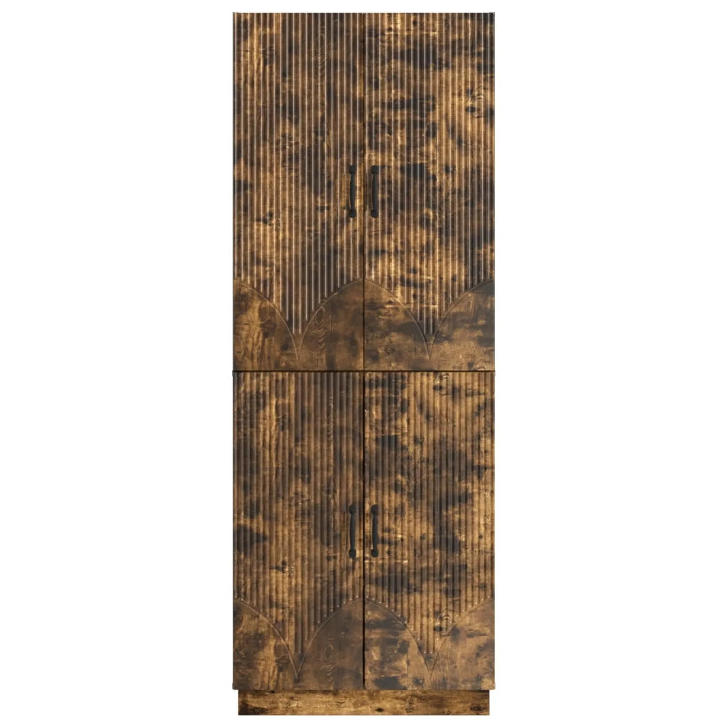 Set di armadi 2 pcs Rovere Fumo Legno ingegnerizzato