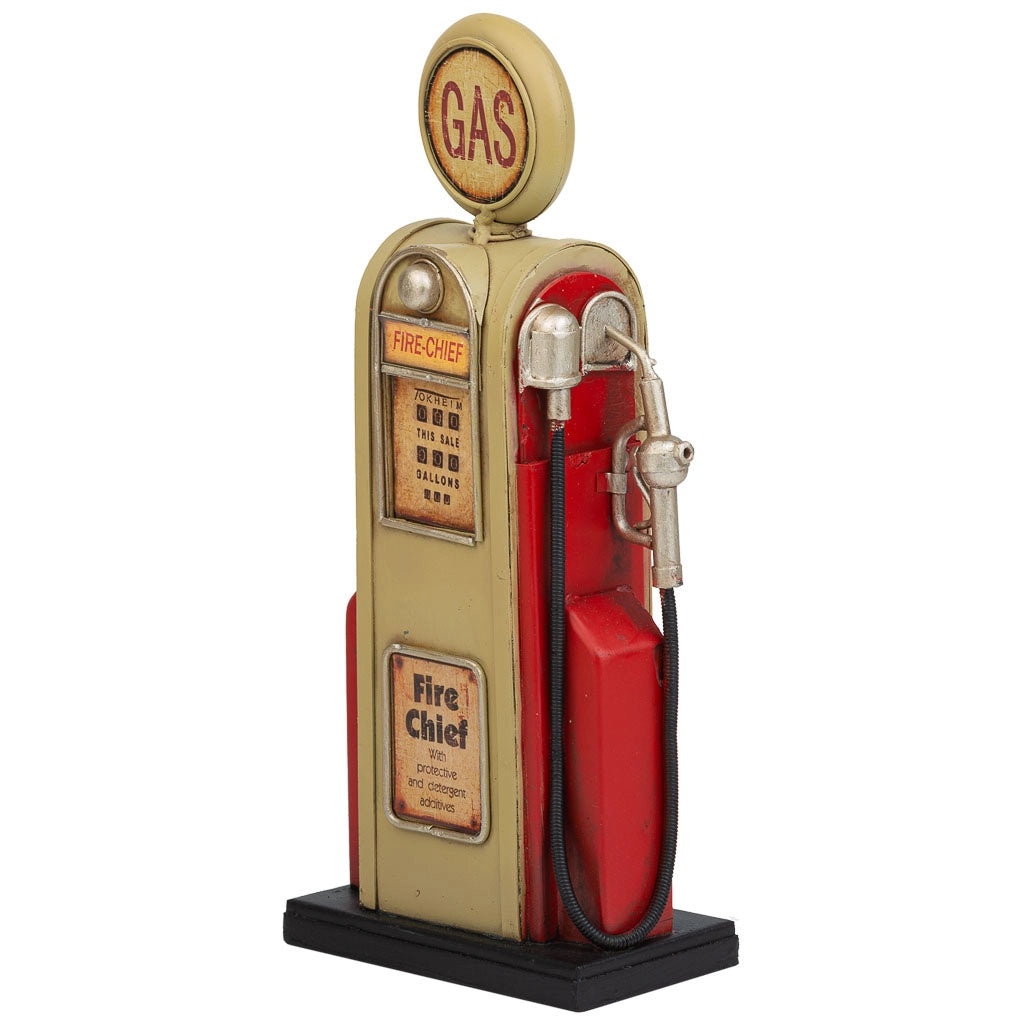 Dispenser salvadanaio in metallo rosso 12,5x7x26h