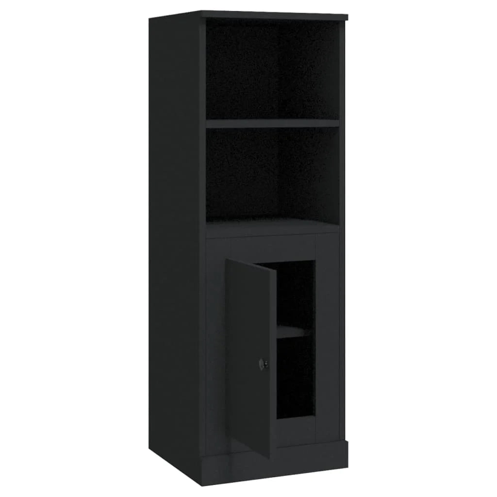 Buffet credenza cassettiera mobiletto mobile contenitore organizer per cucina soggiorno salotto alto 36 x 35,5 x 103,5 cm legno ingegnerizzato nero 02_0034912