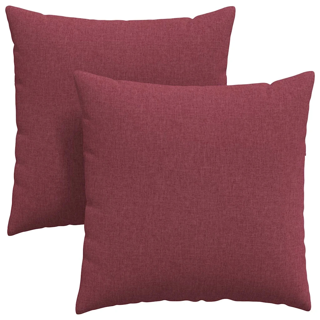 Cuscini da Divano 2 pcs Rosso Vino 60 x 60 cm Tessuto