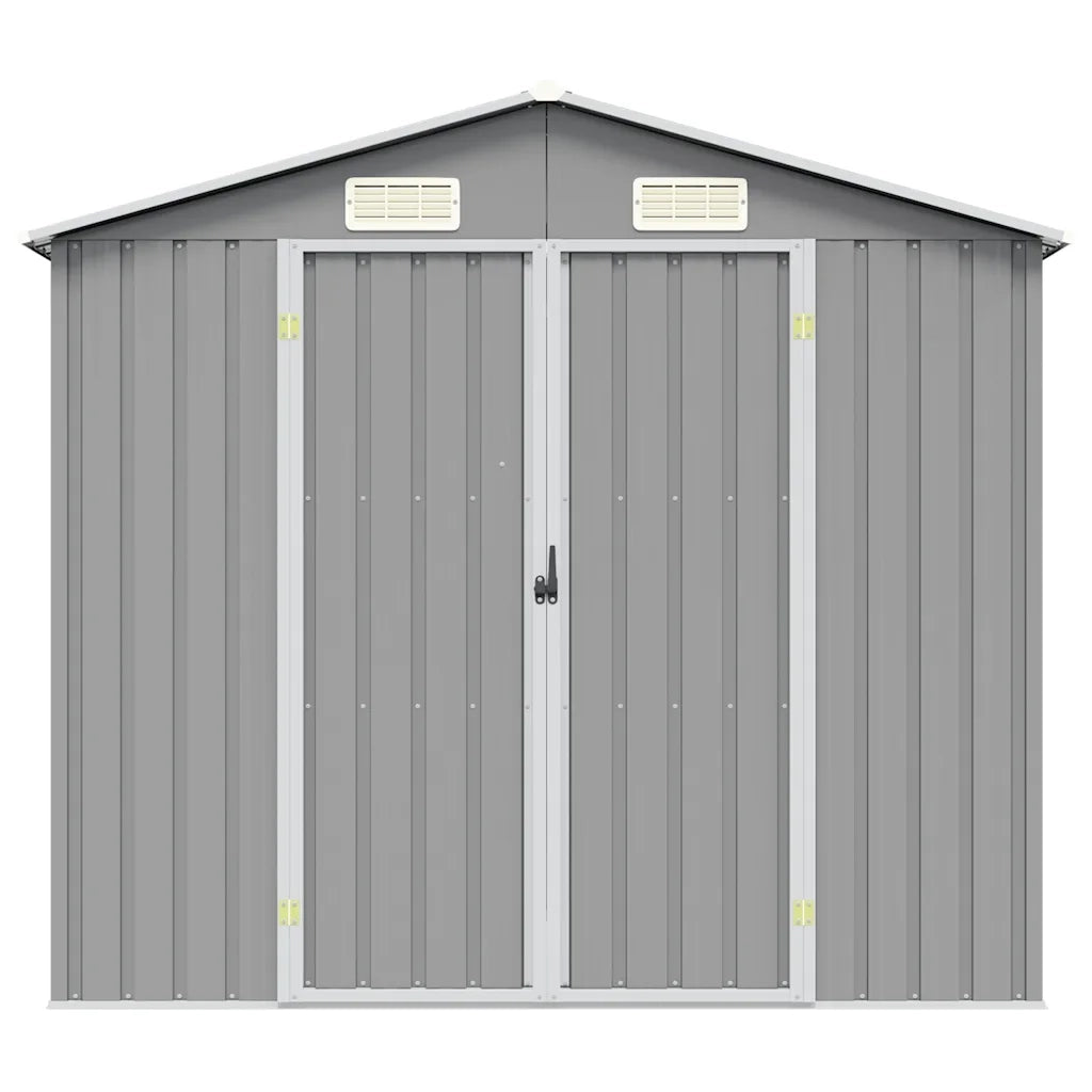 Capanno da Giardino Grigio 205x129x183 cm in Acciaio Zincato  cod mxl 65898