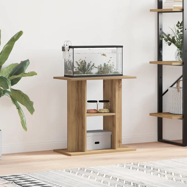 vidaXL Supporto Acquario 60x30x60 cm Multistrato Rovere Artigianale