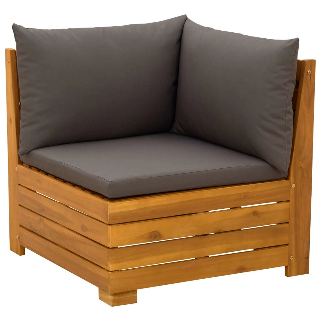 Salotto da Giardino-Set Lounge da Giardino 2 Pezzo Marrone Legno di Acacia Massello 719409