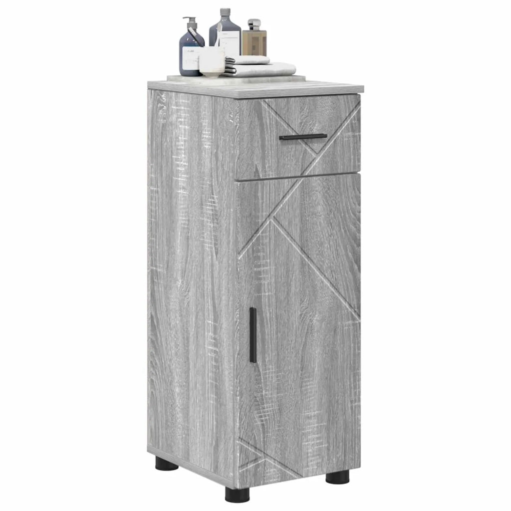 Mobile da Bagno con cassetto Grigio Sonoma 30 x 35 x 80 cm 883330