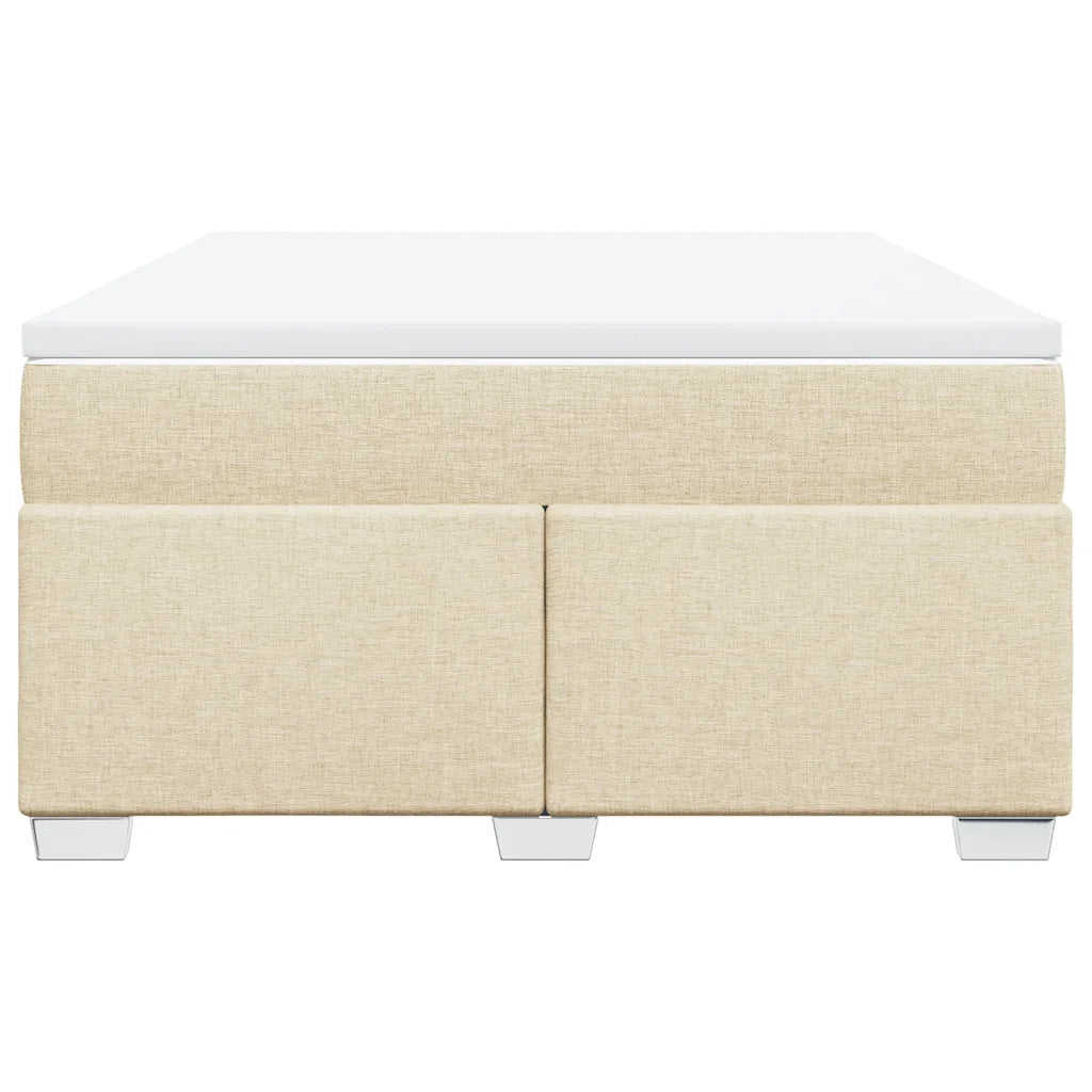 Giroletto a Molle con Materasso Crema 140x19 cm in Tessuto 3285135