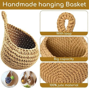 Mandella pendente, contenitori di stoccaggio, sacca di juta, mandella, ceste di juta pendenti, ceste di juta, juta, contenitori di stoccaggio per verdure, mandella da parete, mandella per piante, decorazioni da appendere, per cucina, ristorante, magazzino
