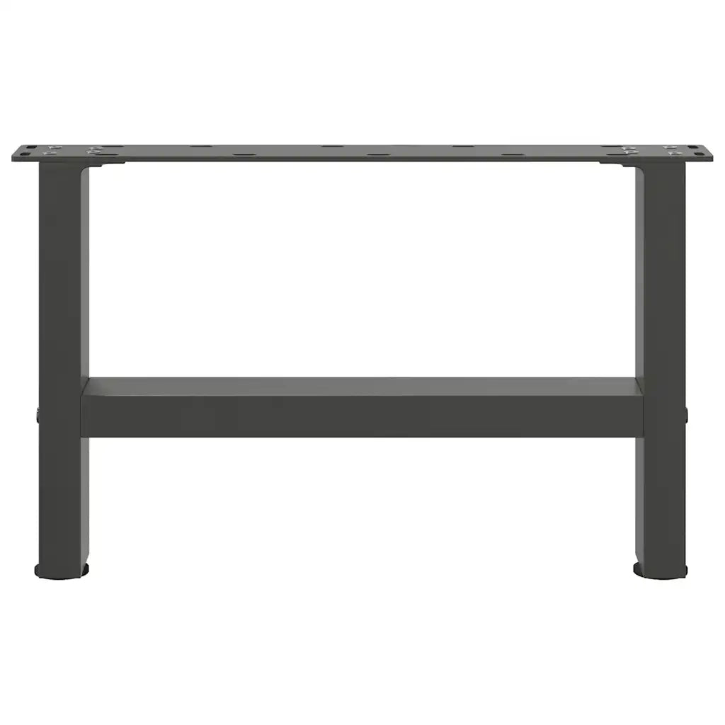 Gambe per Tavolino da Caff¨¨ Antracite 2 pz-Set di 2 Gamba per Tavolo 50x(30-31) cm Acciaio