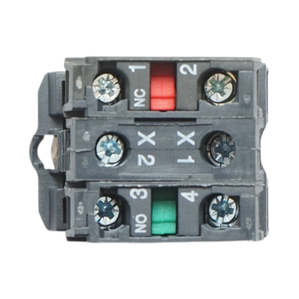Pulsante con ritorno e segnalazione LED blu 1NO+1NC, 24V/10A TB5 Breckner Germany