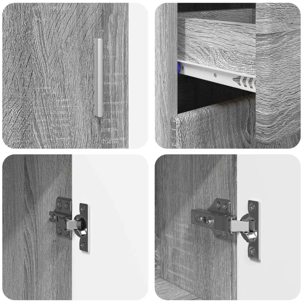 Credenza con porta FLORIN Grigio Sonoma 88,5 x 30,5 x 73 cm 880317