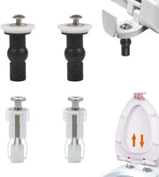 Fissi cerniere WC, impianto di fissaggio cerniere WC da sopra, viti per cerniere WC fissaggio universale set di viti di espansione a gomma viti accessorie per cerniere WC