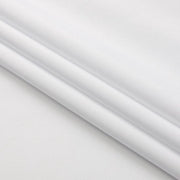 Tavolo Rotondo in Pelle Bianca 140 cm - Copertura in Poliestere Facile da Pulire