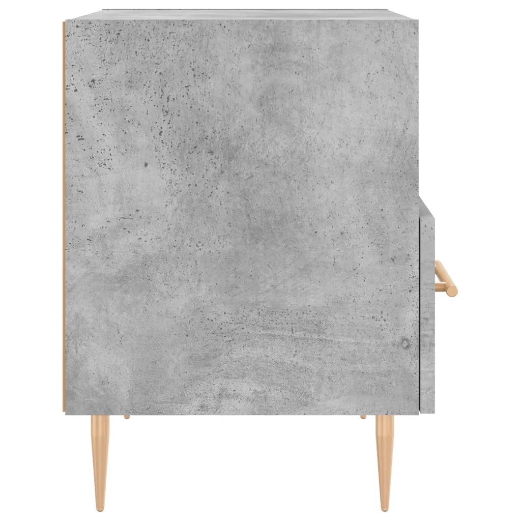 Comodini 2 pz-Set di 2 Tavolino da notte Grigio Cemento 40x35x47,5 cm in Legno Multistrato 738527