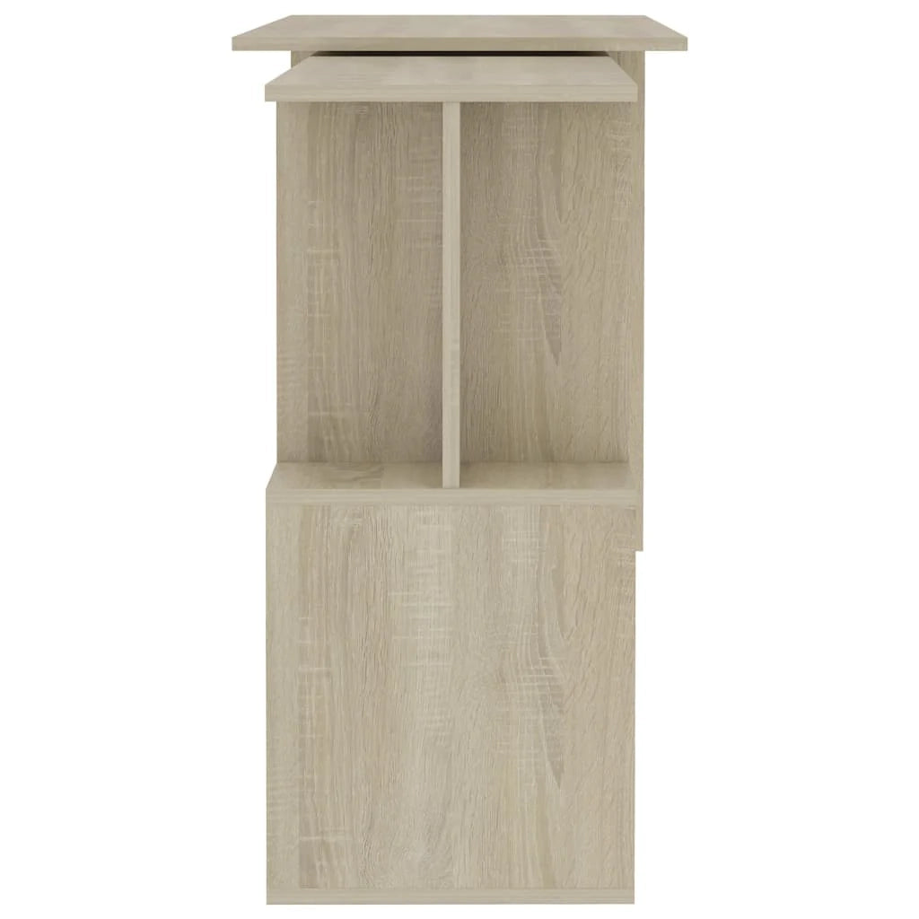 Scrivania angolare postazione computer unità studio computer rovere Sonoma 200 x 50 x 76 cm legno ingegnerizzato marrone 02_0023680