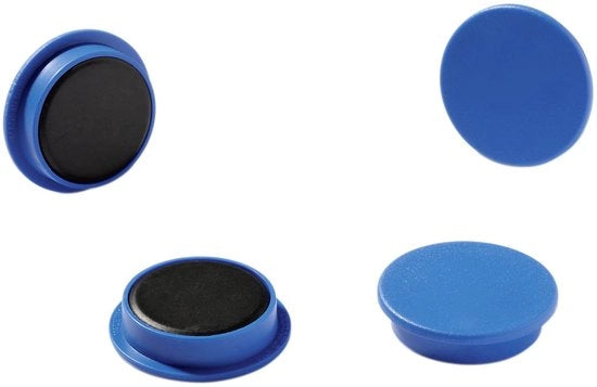 Magnetico Duro 475506 (Ø) 37 mm Circolare Blu 1 set 475506